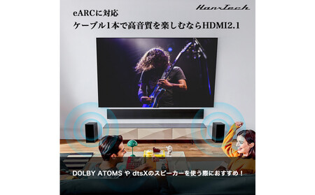 Hanx-Tech HDMI2.1ケーブル 1m AOP0026