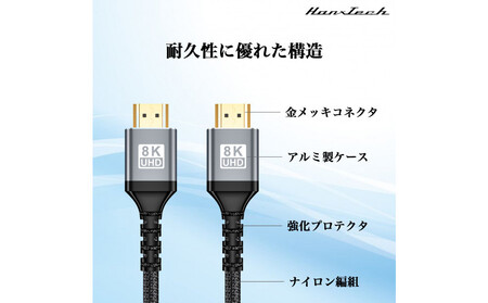 Hanx-Tech HDMI2.1ケーブル 1m AOP0026