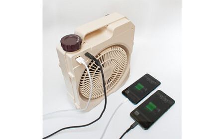 〈Comfort+〉充電式薄型送風扇（クリームベージュ） APV0012VC01