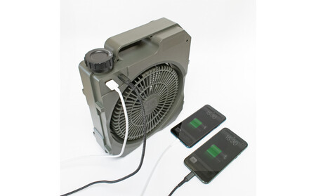 〈Comfort+〉充電式薄型送風扇（モスグリーン） APV0012VC02