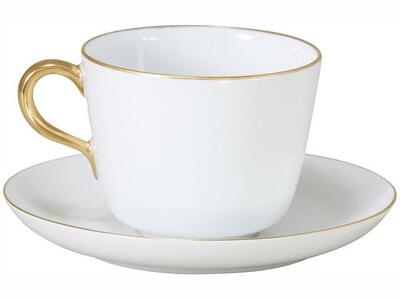 モーニング碗皿ペアセット(ゴールドライン)〈大倉陶園〉