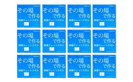 その場で作る除菌ウエットタオル12枚セット