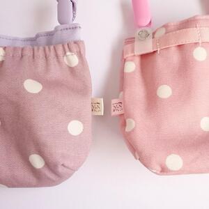 フタなし 移動ポケット 普通サイズ 水玉 ２個