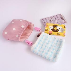 フタなし 移動ポケット 小さめサイズ 水玉２個