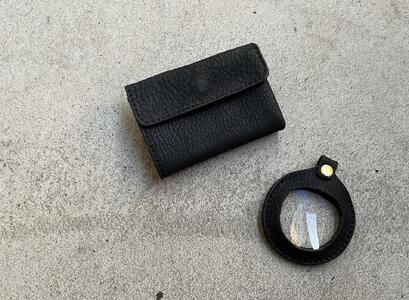 SKLO EZ-LOOK 持ち歩けるルーペ(コインケースセット)【Black】