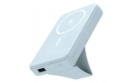 【多摩電子工業株式会社】急速充電対応モバイルバッテリー 10000mAh MagSafe対応 ワイヤレス充電器【ベビーブルー】