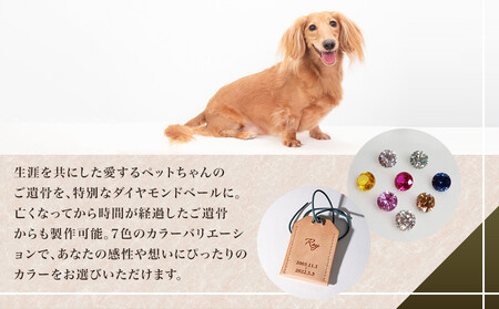 ペットメモリアル 炭素から作るダイヤモンドベールABBY(アビー)お守り袋入り