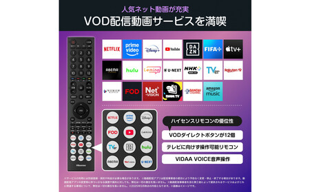 Hisense ハイセンス 3年保証【設置費込み】43V型 43C55R 4K スマート Wチューナー内蔵 ネット動画 YouTube Netflix HDMI2.1 ゲームモード Alexa AirPlay2 スクリーンシェア 液晶 テレビ TV 2025年モデル 壁掛け 人気 おすすめ 家電 送料無料