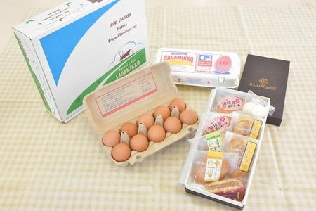 平飼い有精卵さがみっこ20個 と さがみっこを使用した焼き菓子のセット（S箱）　※離島への配送不可