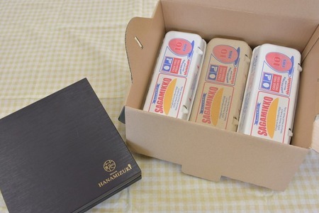 平飼い有精卵さがみっこ30個 と さがみっこを使用した焼き菓子のセット（L箱）　※離島への配送不可