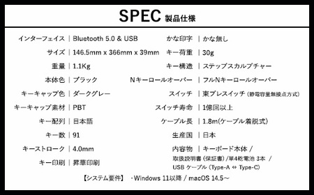 東プレ REALFORCE R4 プロのためのプレミアムキーボード 日本語配列 テンキーレス 30g 黒 (型式:R4HC13)