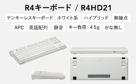 東プレ REALFORCE R4 プロのためのプレミアムキーボード 英語配列 テンキーレス 45g 白 (型式：R4HD21)