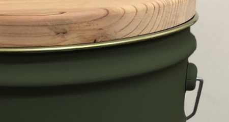 いす缶（スツール風ペール缶）・マットグリーン ※着日指定不可