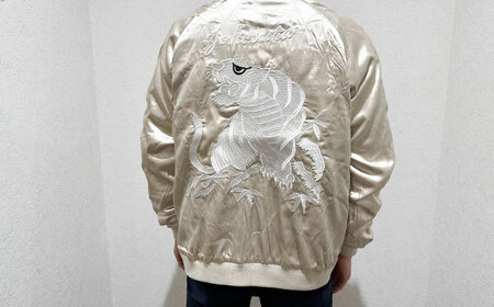 ハワイ柄刺繍リバーシブルスカジャン　サイズはS・M・L・XL・XXL 服 おしゃれ かっこいい ヴィンテージ 刺繍 リバーシブル 横須賀 【有限会社 エムシーハウス】 [AKAP006]