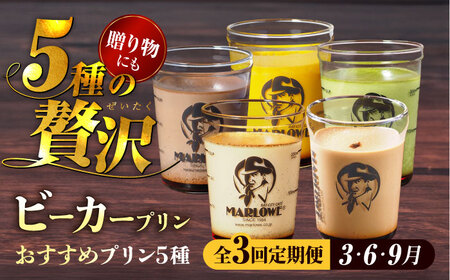 【全3回定期便】葉山ビーカープリン おすすめプリン 180g×5個セット (かぼちゃ・エスプレッソ・抹茶・北海道フレッシュクリーム ・チョコレート) プリン ぷりん 食べ比べ 贅沢 スイーツ 横須賀【マーロウ】 [AKAF030]