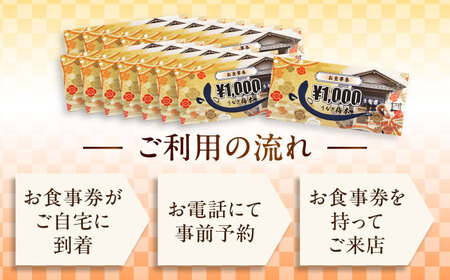 うなぎ梅本 食事券 15000円【うなぎ梅本】 [AKBF004]