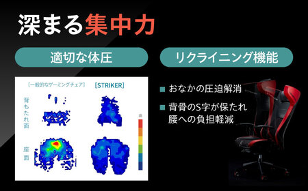 【2ヵ月発送】【ブルー】ゲーミングチェア オカムラ 【ストライカーEX】ゲーミングチェア [AKAA006-3]