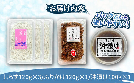 海の幸セット（沖漬け×1・ふりかけ×1・湘南しらす×3）【平敏丸】 [AKEZ017] 