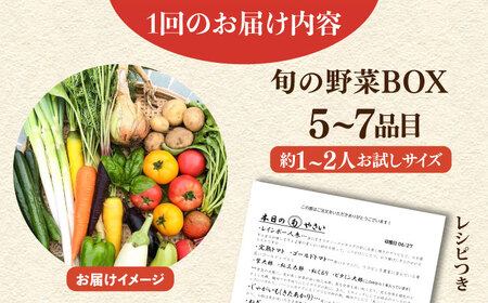 【全６回定期便】すずなり採れたて野菜BOX　(5~7品）【鈴也ファーム】[AKCE012]