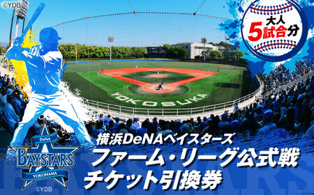 横浜DeNAベイスターズ ファーム・リーグ公式戦チケット 引換券 大人5試合分【株式会社横浜DeNAベイスターズ】[AKIF005]