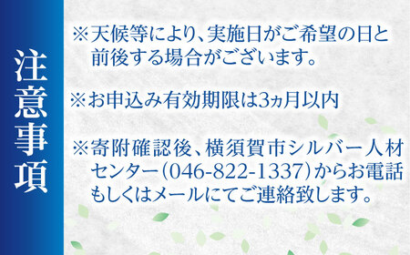 お墓清掃サービス（お線香・供花付き）【公益社団法人横須賀市シルバー人材センター】 [AKCV001]