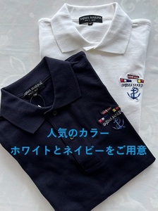 ポロシャツ 佐島マリーナ オリジナルポロシャツ メンズ レディース 服 ファッション シャツ S M L XL ホワイト ネイビー 白 紺 ネイビーM