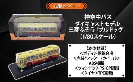 【ふるさと納税】神奈中バス ダイキャスト模型 三菱ふそう ダイキャスト模型 懐かしの昭和に活躍したバス ブルドッグ 模型 のりもの 乗り物 玩具 おもちゃ 雑貨 日用品 P-MP118N 神奈中商事 送料無料 神奈川県 平塚市