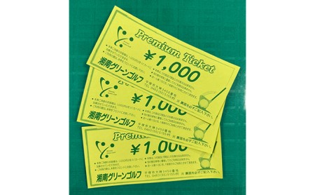 湘南グリーンゴルフ　3,000円分ご優待券