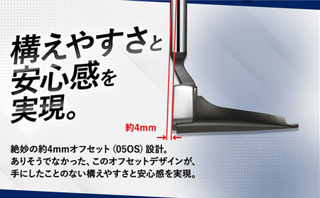 Silver-Blade Centered-03OS-34インチ (GSK302) 【 PRGR センターシャフト ゴルフクラブ ゴルフ パター ゴルフ用品 2023年モデル SB構造 マレット型 オフセット 】