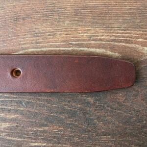 Original leather belt-Brown-Short