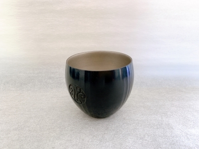 鎌倉彫 倶利カップ 黒
