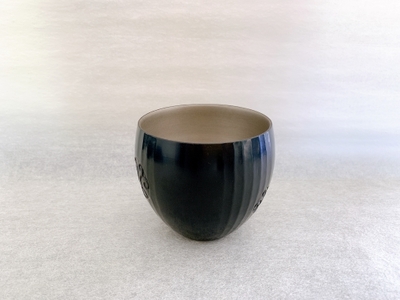 鎌倉彫 倶利カップ 黒