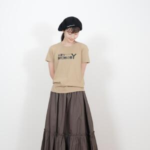 《0》【KEYMEMORY 鎌倉】フラワーロゴTシャツ BEIGE