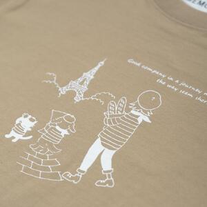 《1》【KEYMEMORY 鎌倉】トラベルイラストTシャツ BEIGE