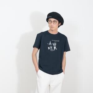 《3》【KEYMEMORY 鎌倉】トラベルイラストTシャツ NAVY