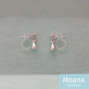 シルバーティアドロップノンホールピアス(イヤリング）＆ネックレス