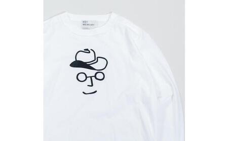 《2》【KEYMEMORY 鎌倉】カウボーイハットイラストロングTシャツ WHITE
