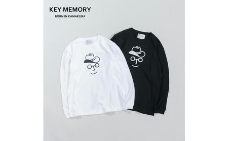 《3》【KEYMEMORY 鎌倉】カウボーイハットイラストロングTシャツ WHITE