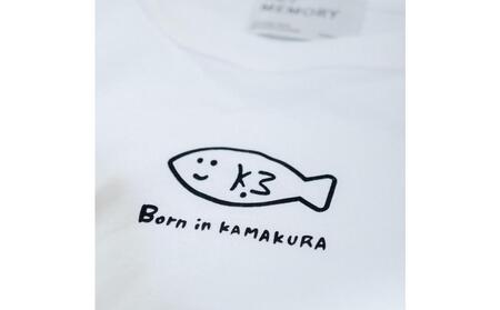 《3》【KEYMEMORY 鎌倉】フィッシュイラストロングTシャツ WHITE