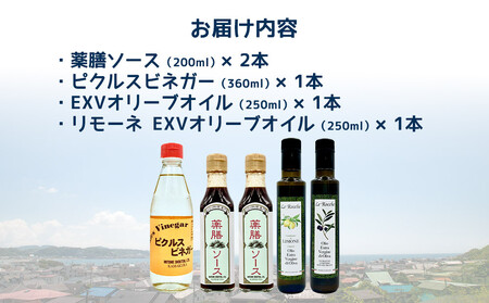 【鎌倉三留商店】薬膳ソース 、ピクルスビネガー、オリーブオイル2種セット