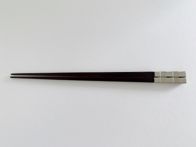 鎌倉彫　箸「市松」錫　23cm