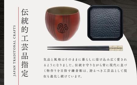 鎌倉彫 箸「市松」錫 23cm