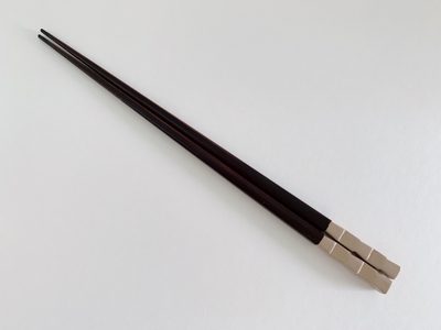 鎌倉彫 箸「市松」白 23cm