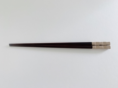 鎌倉彫　箸「市松」白　21.5cm