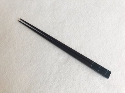 鎌倉彫 箸「市松」黒 23cm