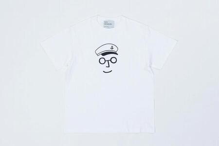 《0》【KEYMEMORY鎌倉】セーラー帽イラストTシャツ WHITE