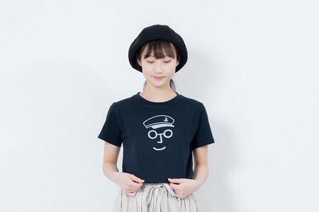 《0》【KEYMEMORY鎌倉】セーラー帽イラストTシャツ NAVY