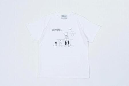 《2》【KEYMEMORY鎌倉】Sea heartイラストTシャツ WHITE