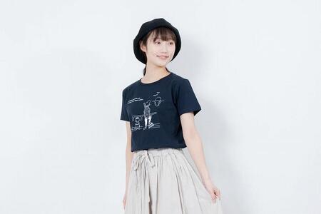 《1》【KEYMEMORY鎌倉】Sea heartイラストTシャツ NAVY