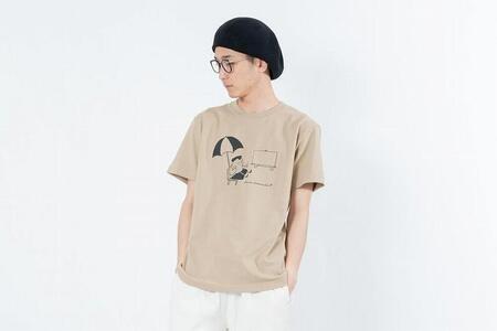 《2》【KEYMEMORY鎌倉】GrenouilleイラストTシャツ BEIGE